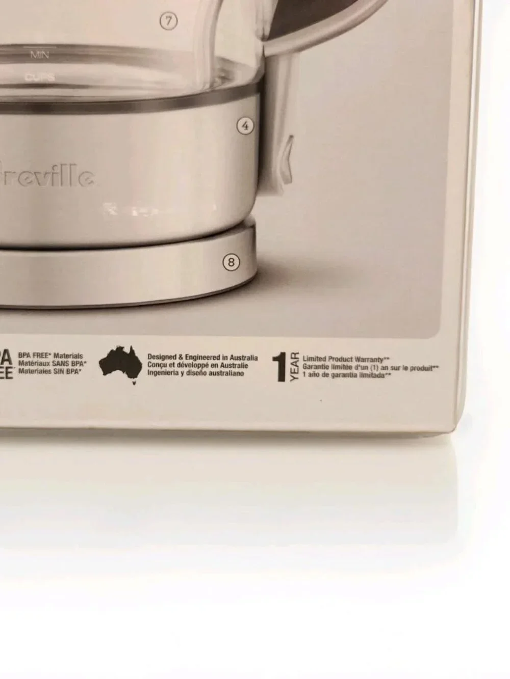 Breville Crystal Clear Kettle 1.8 Quarts BKE595XL Electric 1800W Glass New